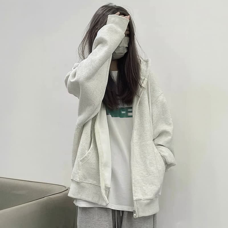 青ファッション パーカー ゆったりシルエットパーカー