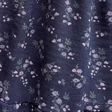 青ファッション スカート 小花柄マキシボトムス