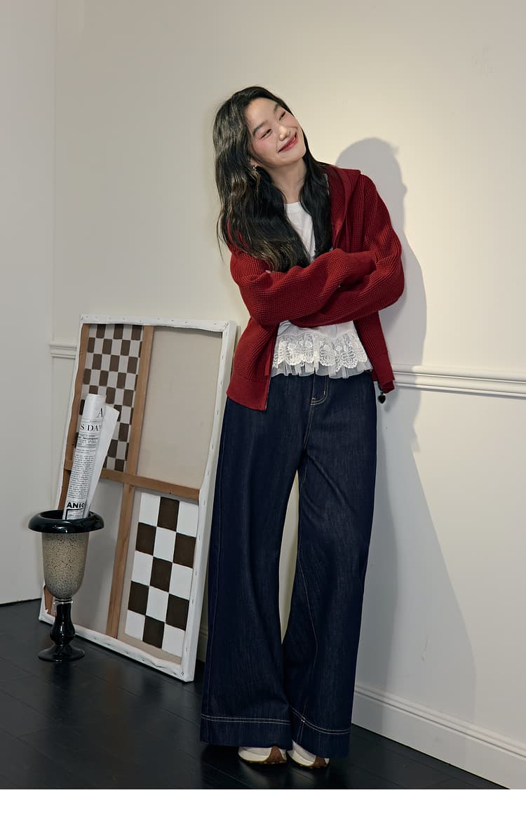 青ファッション パーカー 綿麻素材のゆったりフード付きジャケット