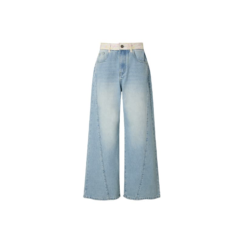 青ファッション セットアップ レトロ風デニム