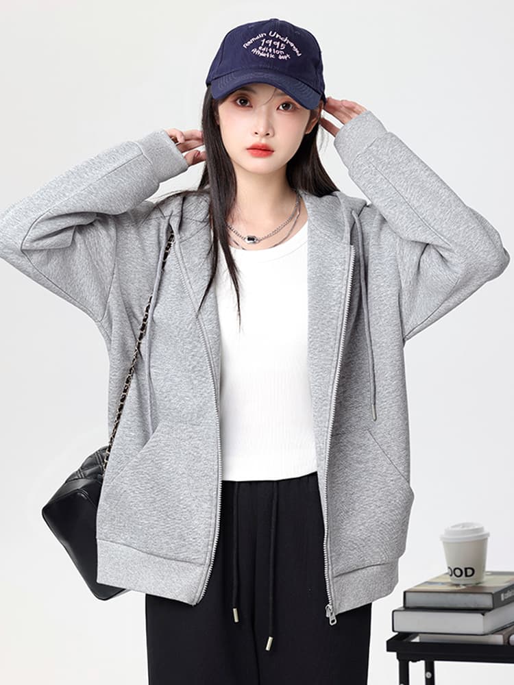 青ファッション パーカー ゆったりシルエットパーカー