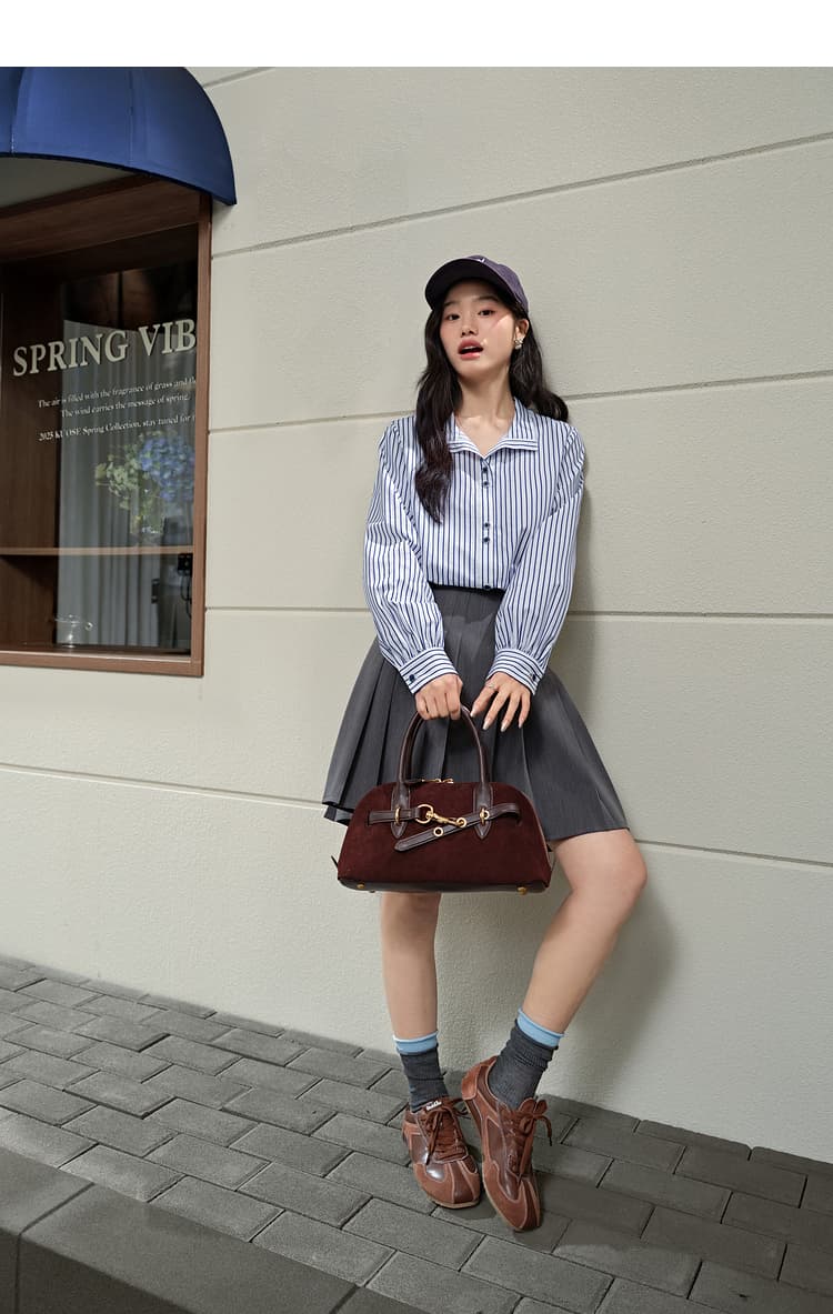 青ファッション シャツ 爽やかストライプシャツ