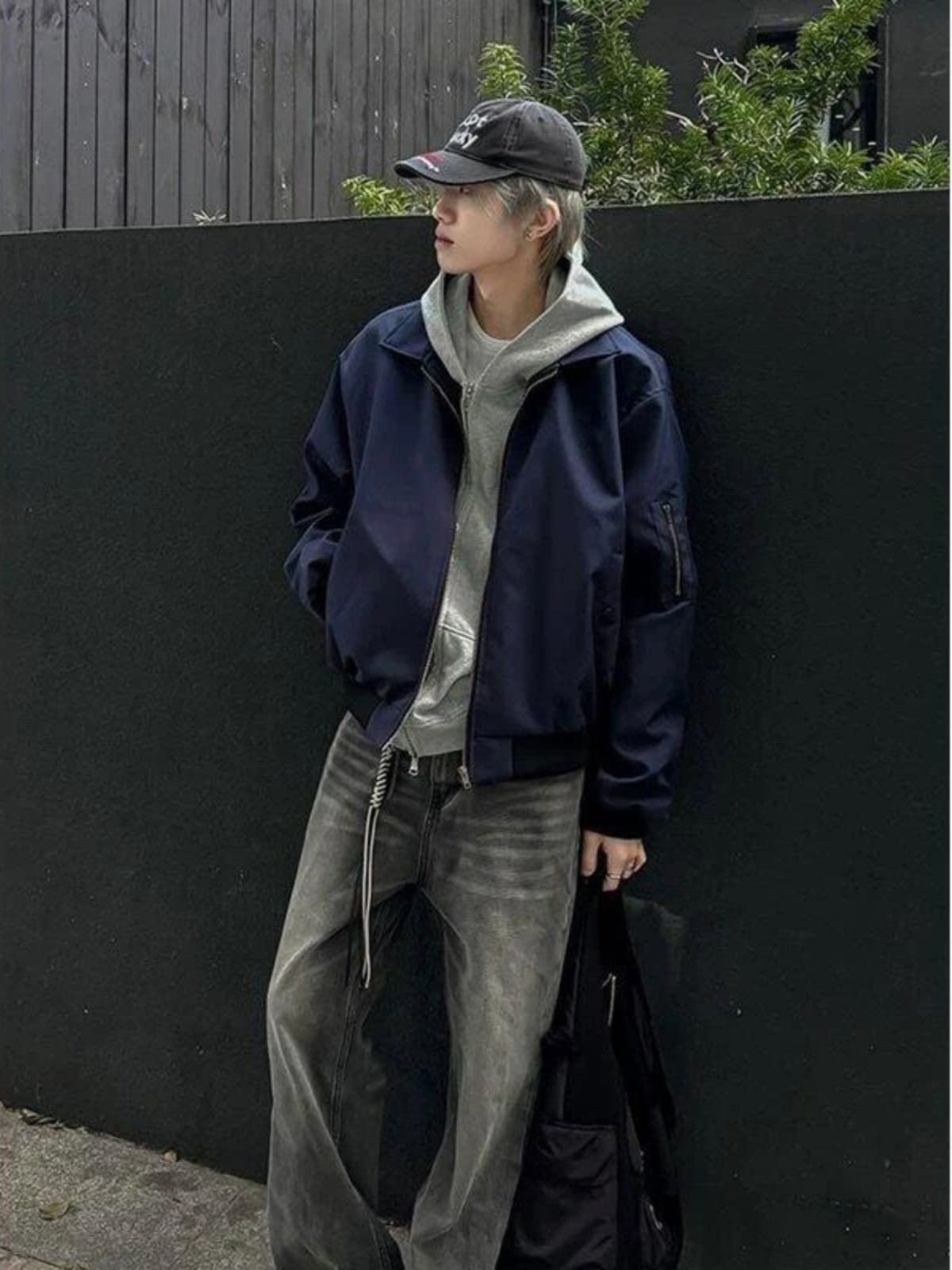 青ファッション 青ファッション 都会派シンプルブルゾン