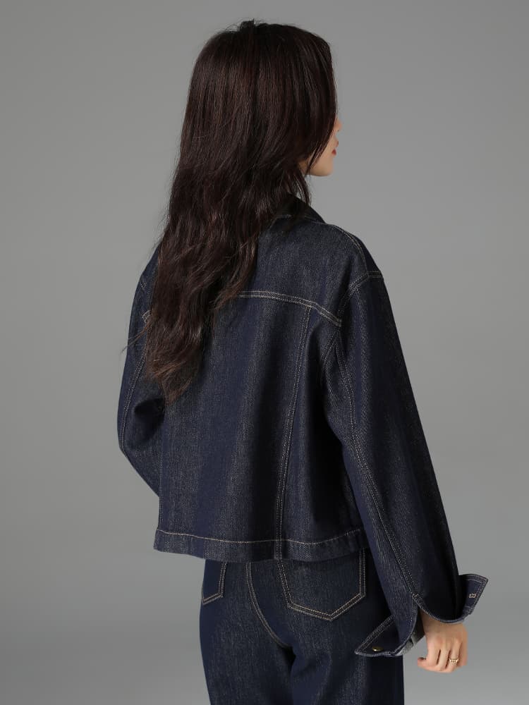 青ファッション クラシックデニムジャケット